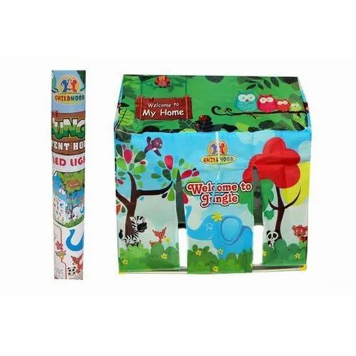 Kids Tent - Polyester Material, Standard Size, Multicolor Design | Easy To Install, Portable, Printed Pattern For Household Play