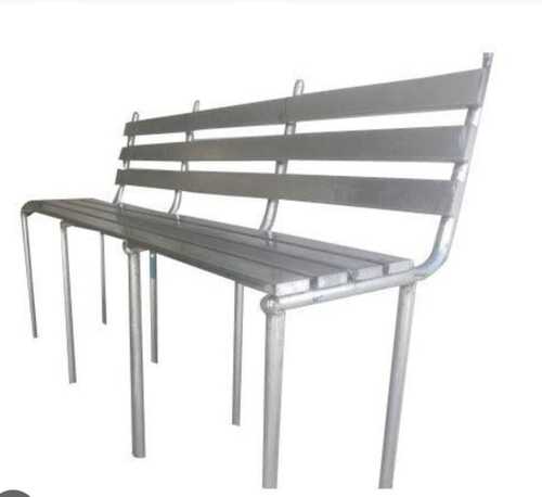 Silver Color Stainless Steel Material Bench With Backrest