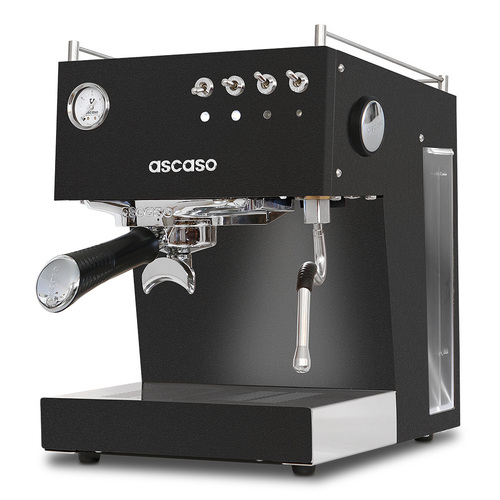 Ascaso Steel Uno Matt Black with Electronic Coffee Machine