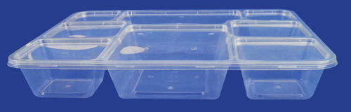 Transparent GLEN MP8- 8 Compartment Disposable Meal Tray