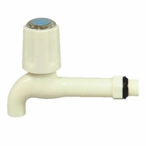 White Color Plastic Long Body Bib Cock For Bathroom Fittings