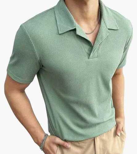 Short Sleeves Plain Pattern Casual Wear Mens Polo T Shirts