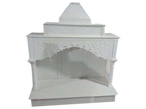 Pure white marble carved indoor temple