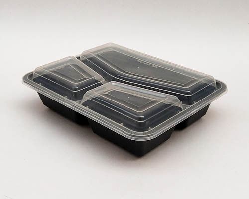 Damati RE 342 3 Compartment Partition Meal Boxes with Lid