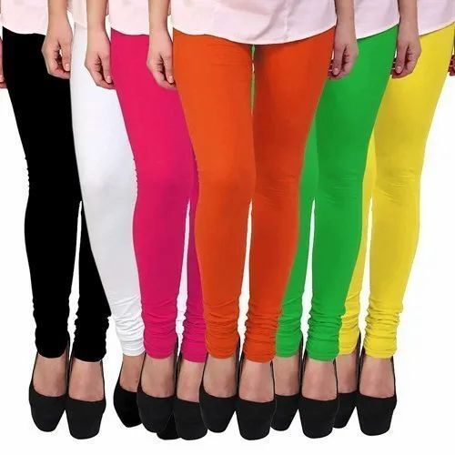 Indian Breathable And Lightweight Plain Light Green Full Length Cotton  Lycra Leggings For Ladies at Best Price in Tirupur