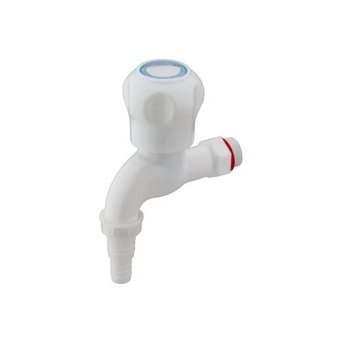 White Color Plastic Nozzle Bib Cock For Bathroom Fitting