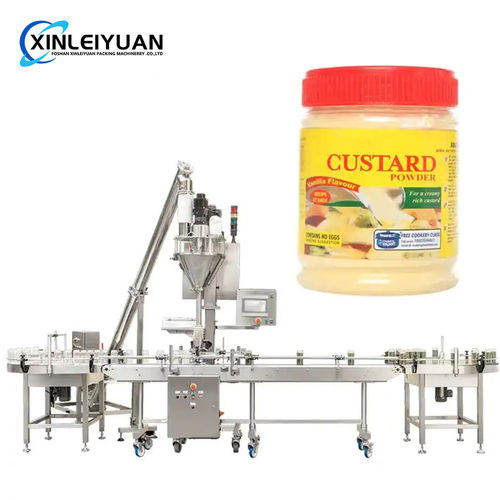 Automatic Glass Plastic Vial Custard Powder Filling and Capping Machine