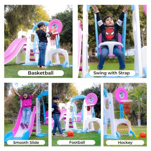 5 in 1 Plastic Slide Swing Combo Set