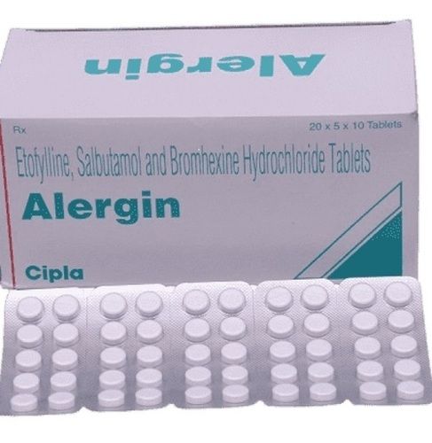 Etofylline and Bromhexine Hydrochloride Alergin 50mg Tablets