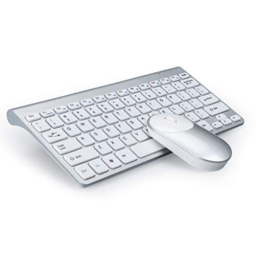 White Plastic Wireless Mouse for Desktop Laptops