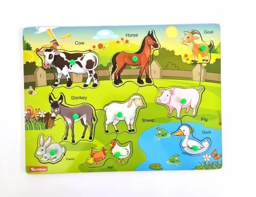 Multicolor 30 Piece Wooden Jumbo Jigsaw Puzzle