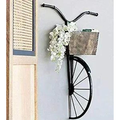 Gold Finish Iron Cycle Wall Hanging Handicraft