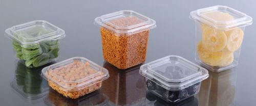 Plastic Pet Square Container 26oz with Lid