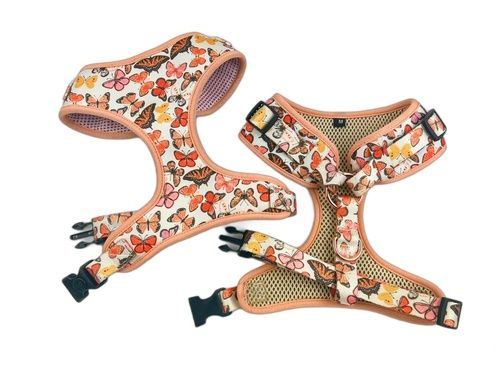 Printed Design Reversible Dog Harness Set