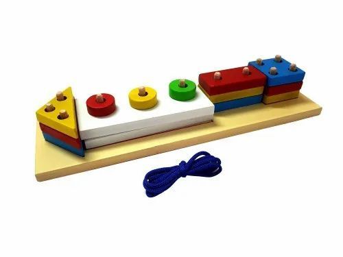 Multi Color Wooden Shape Sorting Board Game