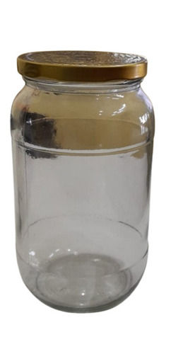 400ml Solid Structure Round Shape Plain Transparent Glass Empty Jar with Screw Cap