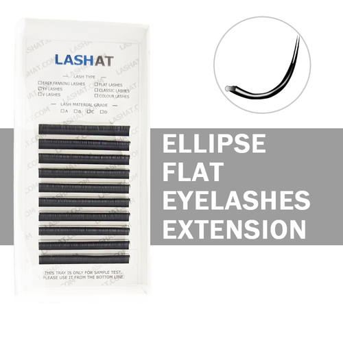 Design Keep Matte 0.07 Flat Eyelash Extension Hair Base Elipse Soft Individual Lash Extensions