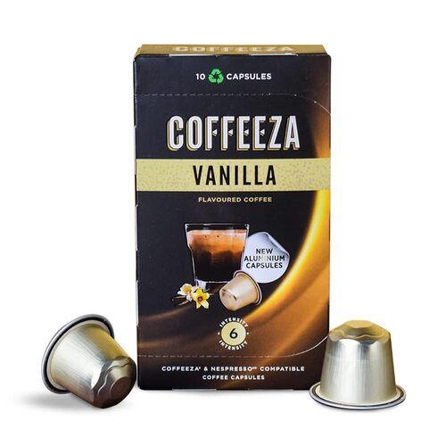 Coffeeza Vanilla Flavoured Aluminium Coffee Capsules