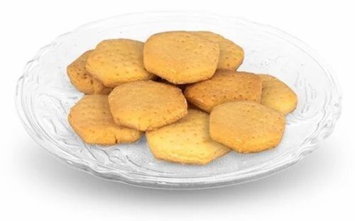 Brown Color Round Shape Eggless Ajwain Biscuit