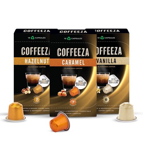 Coffeeza Flavoured Variety Pack Aluminium Coffee Capsules