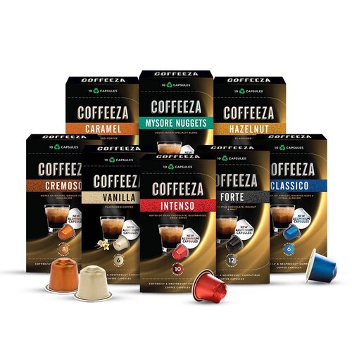 Coffeeza Value Pack of 80 Aluminium Coffee Capsules