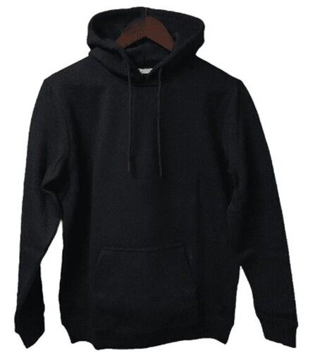 Black Full Sleeves Hoodies For Mens