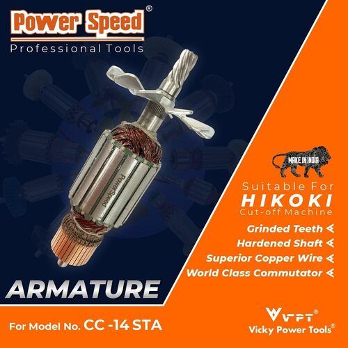 Hardened Shaft PowerSpeed Armature CC-14STA Hitachi