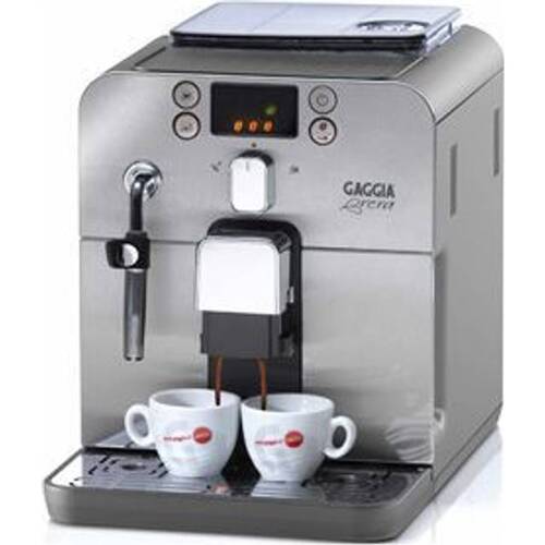 Steel Gaggia Brera Espresso Machine with Coffee Grinder