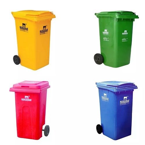 Nilkamal 120 L Virgin Plastic Wheel Dustbin