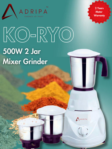 Compact 500w 2 Jar Mixer Grinder