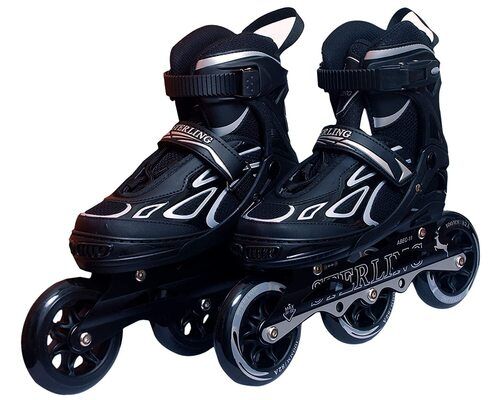 Black Blue Aluminum-Alloy Adjustable Inline Skates