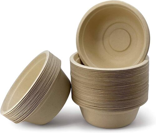 Brown Round Shape Disposable Bowls For Party And Events