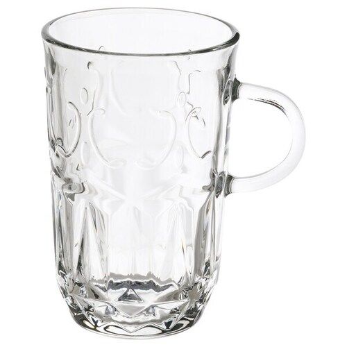 Polished Finish Leak and Crack Resistant Clear Transparent Glass Mug