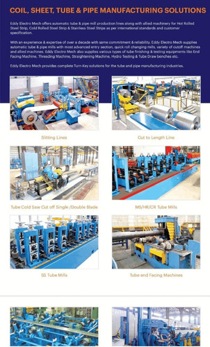 coil sheet tube & pipe manufacturing solutions  machine 
