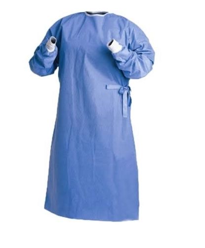 Blue Plain Non Woven Surgical Gown For Laboratories, Hospitals, Clinics