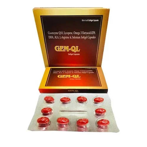 Coenzyme Q10 Lycopene Omega 3 Fatty Acid EPA DHA ALA L Arginine And Selenium Softgel Capsules