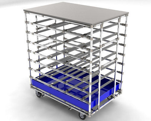 Multi Color Mild Steel Material Industrial Trolley