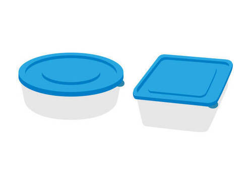 Rectangular And Round Plastic Food Container For Packaging