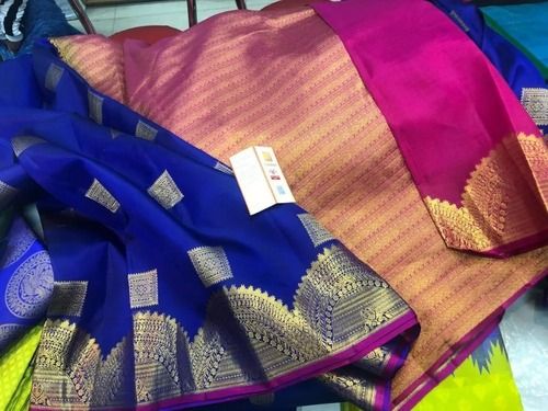 Multi Color Printed Pattern Kanchipuram Silk Sarees