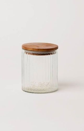 Portable And Durable Transparent Round Glass Jar