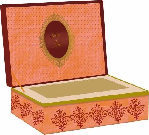 Muti Color Rectangular Wooden Wedding Gift Box