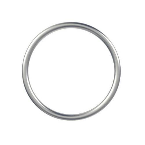 Silver Color Polished Finish Round Shape Aluminum Rings