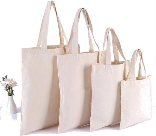 White Color Cotton Bags