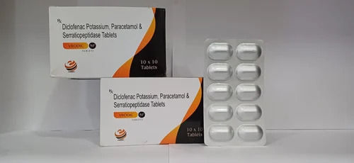 Diclofenac Potassium 50mg+Paracetamol 325 mg + Serratiopeptidase 10mg Tablets