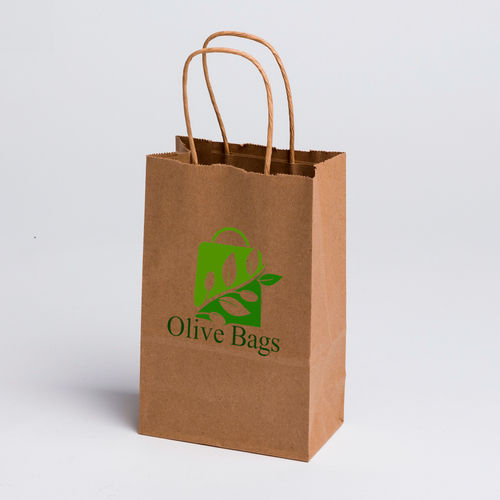 Paper Carry Bag Brown With Handle 25x10x30