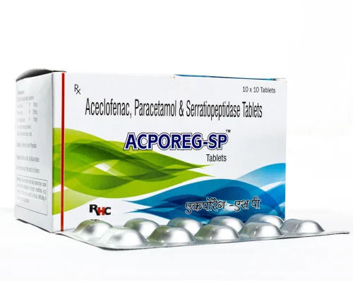 Aceclofenac, Paracetamol And Serratiopeptidase Tablets