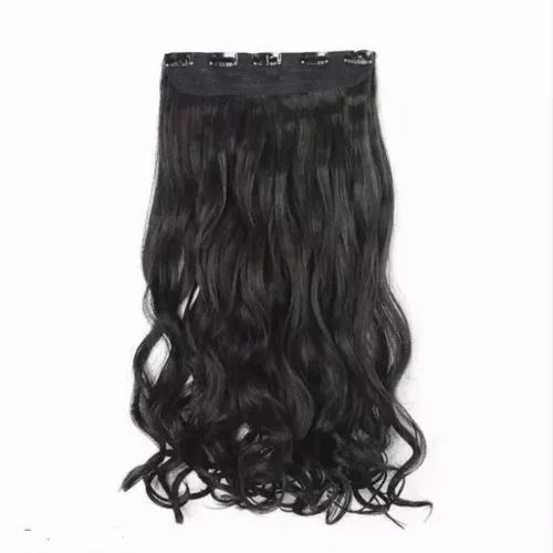 Black Wavy Synthetic Women Hair Extension