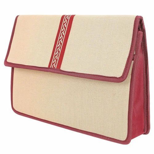 Eco Friendly Rectangular Jute Bag File Folder