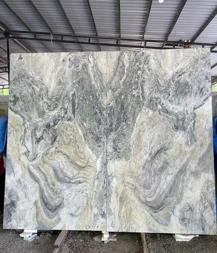 Marble Stone Slabs - Rectangular Shape, Polished Surface Finish, Stain Resistant, Attractive Pattern, Black Color, Vitrified Technique