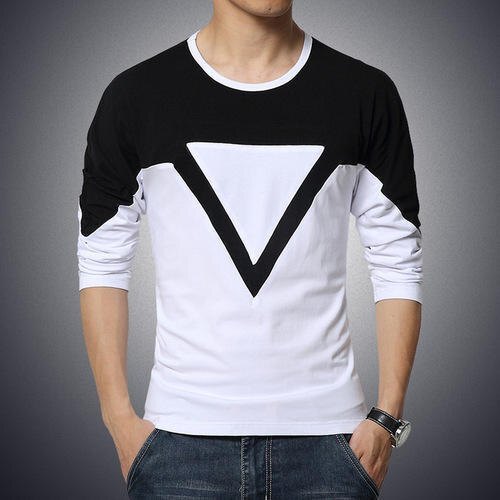 Cotton Round Mens Full Sleeve T-Shirt, Size: S-XXL